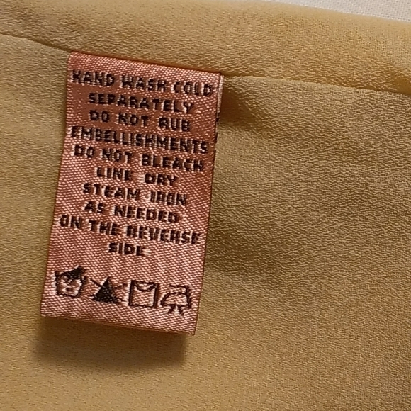 Bandilino Woman Cream Gold Floral Applique Sequin Party Cocktail Skirt Size 18W - Picture 8 of 8